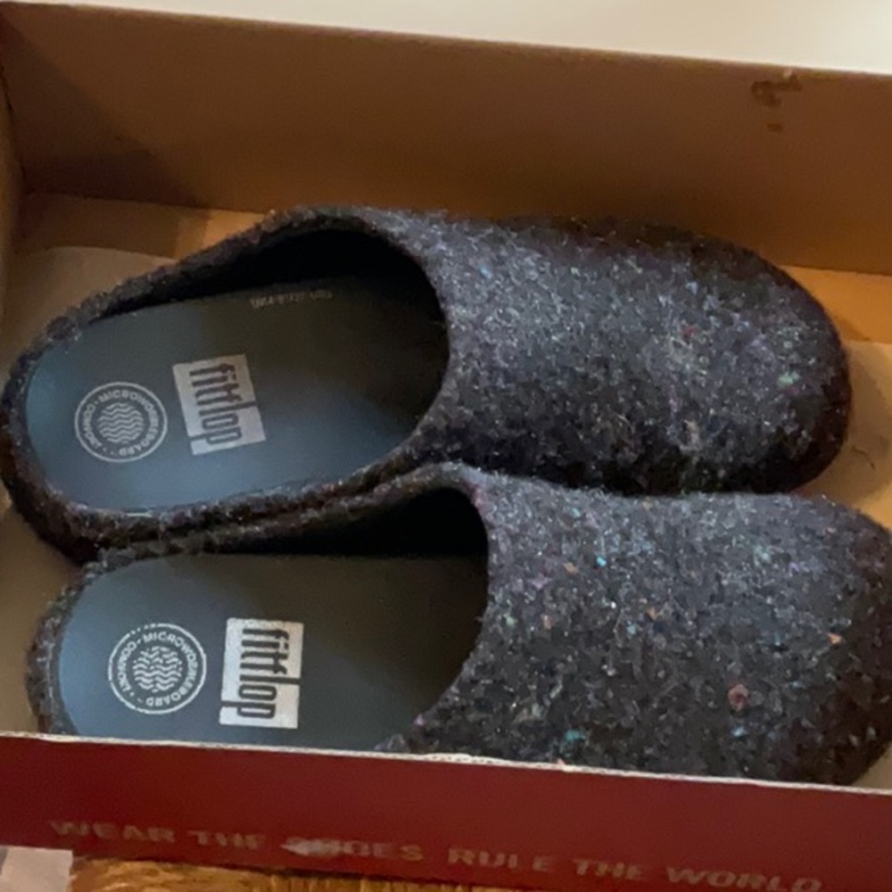 Fit flop confetti clog slippers